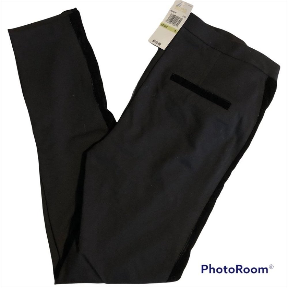 Michael Michael Kors Striped Velvet Skinny Pant